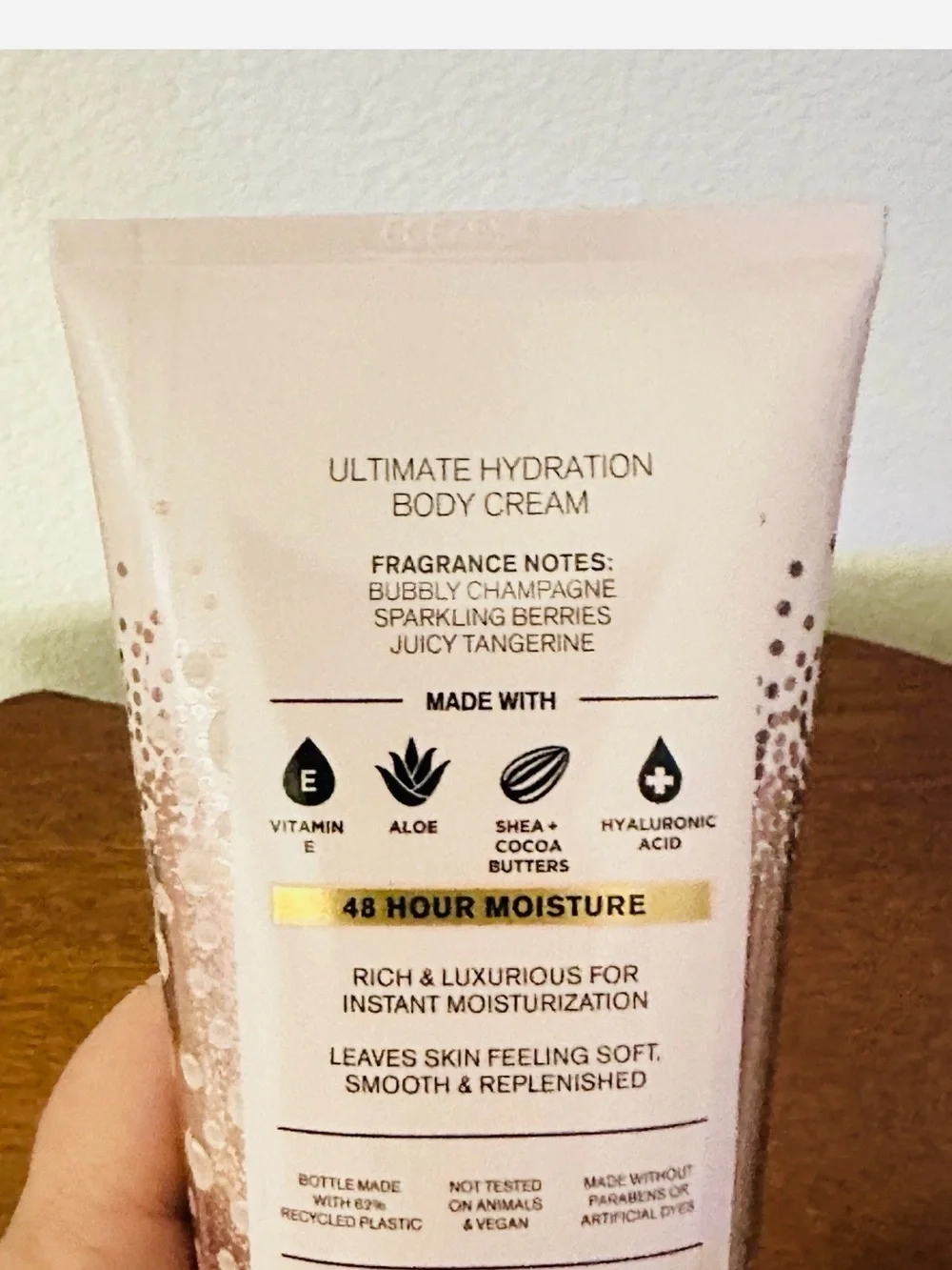 Bath & Body Works Champagne Toast Body Cream - Light Pink & Gold